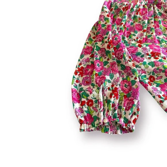 Abercrombie & Fitch Women’s Multicolor Floral 3/4 Sleeved Blouse - Picture 5 of 9